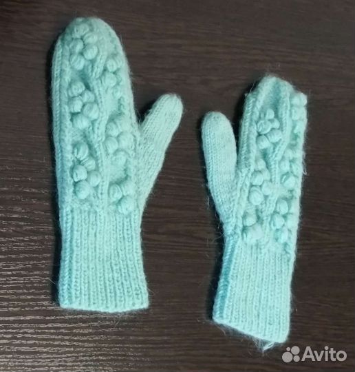 Зимний комплект шапка, варежки и шарф-снуд