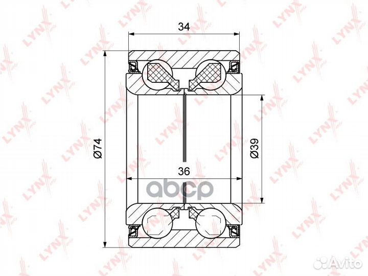 WB-1322 к-кт подшипника ступицы передней Hyund