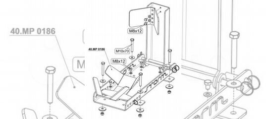Крепление мотоцикла в прицепе чертеж