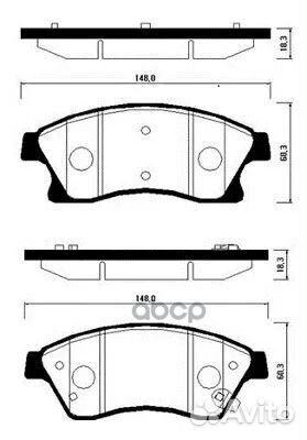 Колодки тормозные дисковые передн сhevrole: CRU