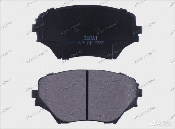 Тормозные колодки Gerat BP-F087N (передние) Normal