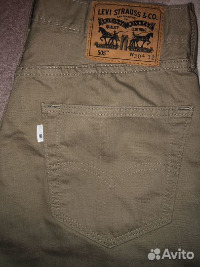 Мужские джинсы Levis 505 Khaki (30х32) оригинал