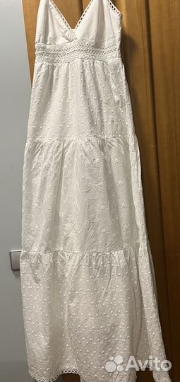 Сарафан белый длинный размер 42