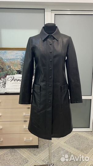 Пальто из эко кожи, юбка