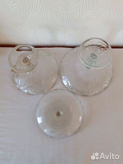 Вазы для фруктов, стекло, винтаж