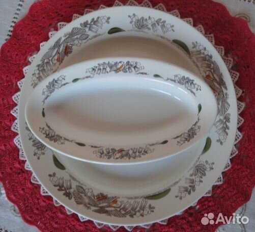 Новый комплект блюдо и селедочница СССР