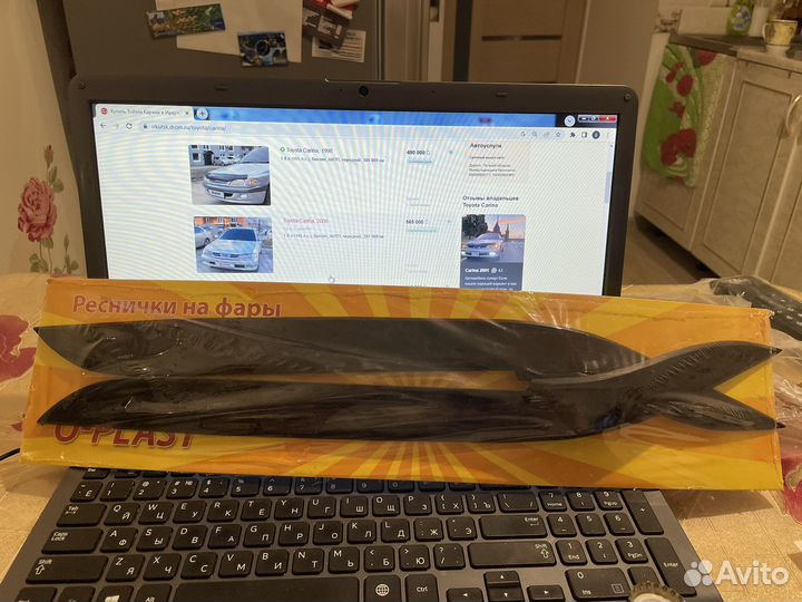 Реснички на фары carina