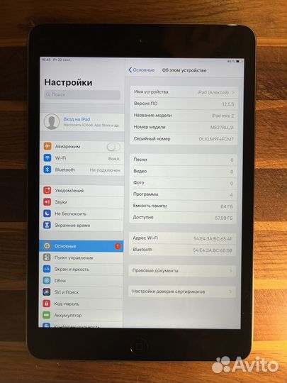 iPad mini 2 64 gb silver