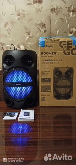 Defender Boomer 15,15Вт,бас,дисплей,новая
