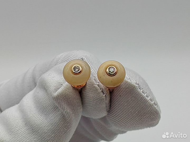 Пара серёг 585 пробы с бриллиантами. Рассрочка