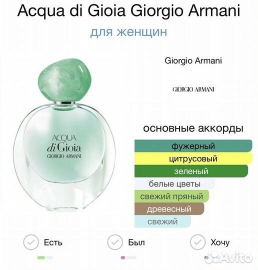 Acqua di Gioia Giorgio Armani 35мл