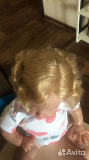 Кукла реборн девочка 60 см с волосами