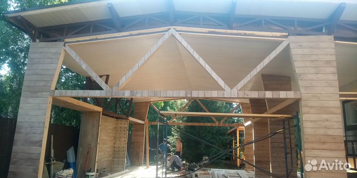 Постройка бани,террасы,хозблоков,фасады