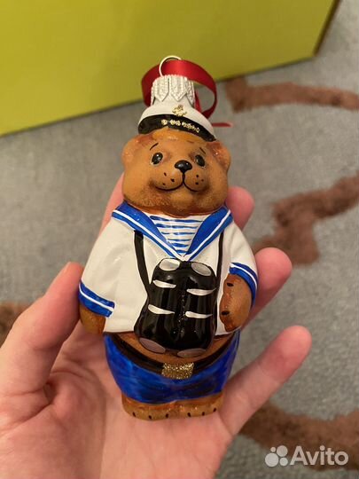 Мишка морячок Ариель елочная игрушка