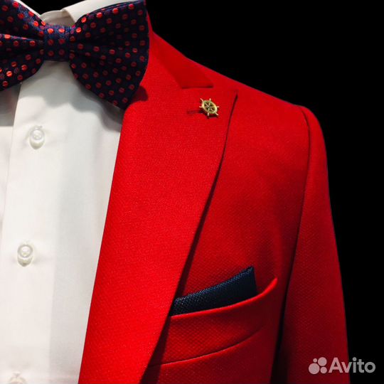 Мужской костюм красный premium
