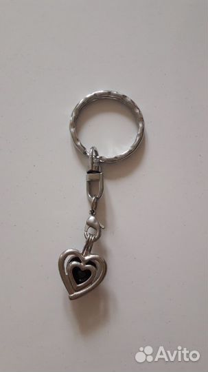 Брелок с сердечком и жемчужиной