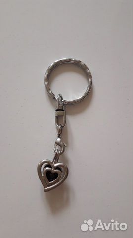 Брелок с сердечком и жемчужиной