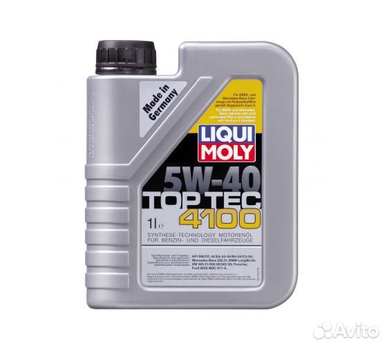 Масло моторное LiquiMoly 5W40 TOP TEC 4100 1 л
