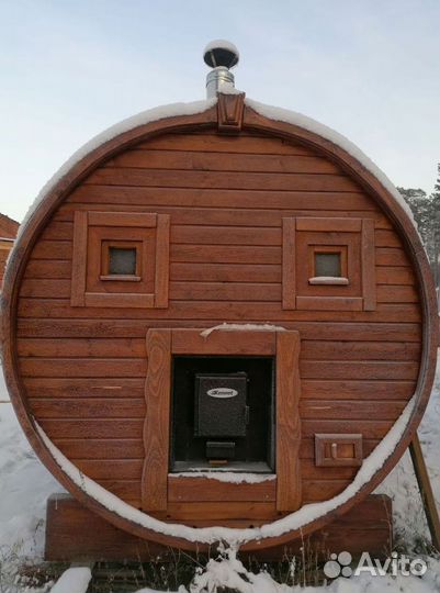 Баня бочка утепленная