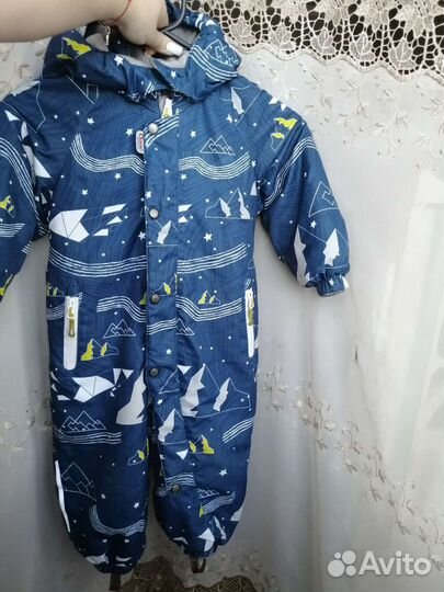 Зимний комбинезон для мальчика 92+шапка зимняя