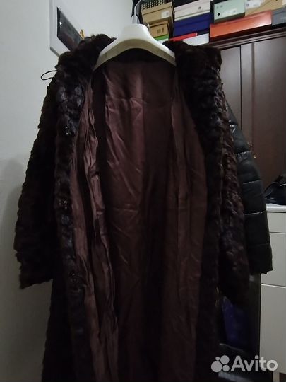 Шуба норковая из кусочков размер 48-50