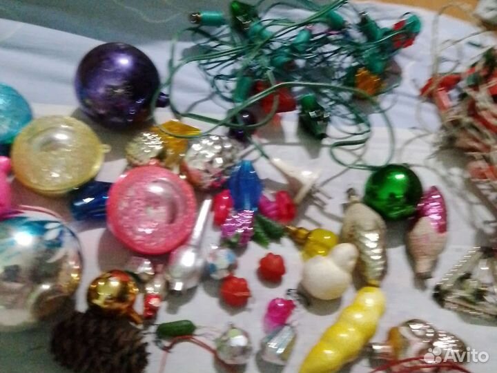 Ёлочные игрушки из СССР. Гирлянды