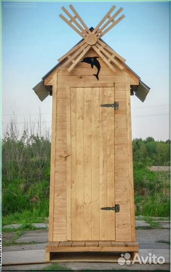 Дачный туалет с лебедем элч 127