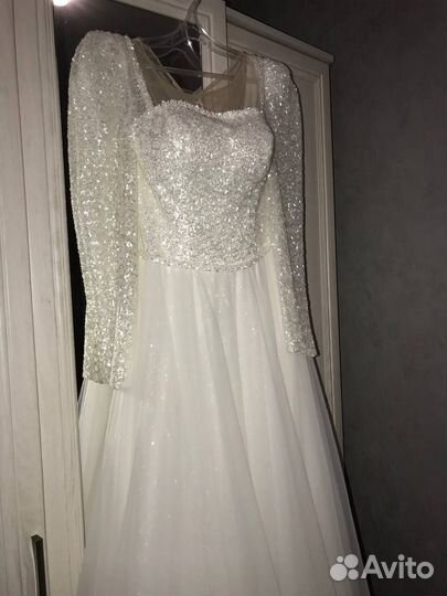 Свадебное платье 44 46 новое