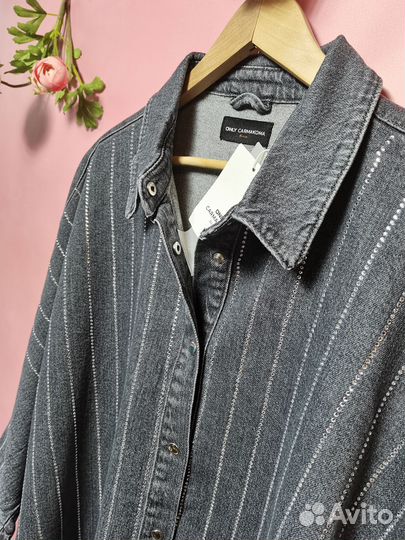 Шикарная рубашка куртка 56 58 Only Carmakoma Дания