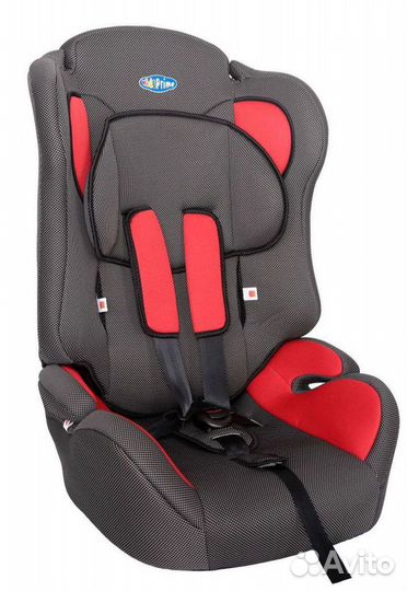 Автокресло 9-36кг Kids Prime серо-красный цвет