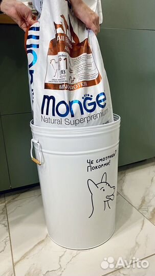 Бак контейнер для хранения корма для собак и кошек