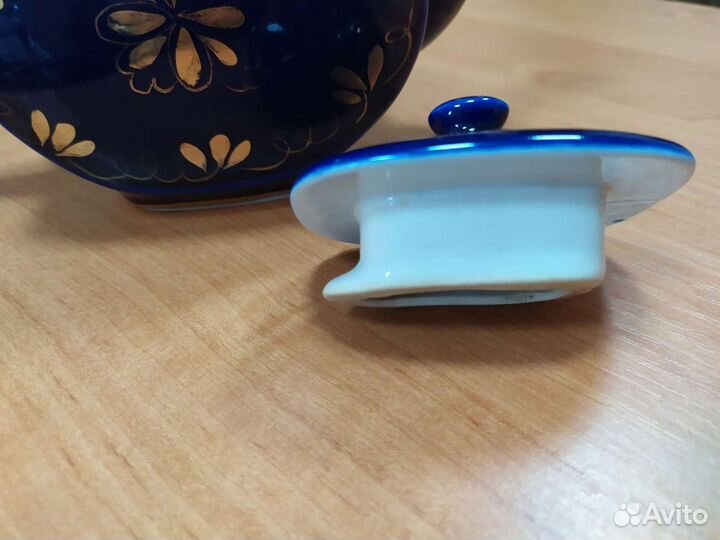 Чайник заварочный СССР Гжель кобальт