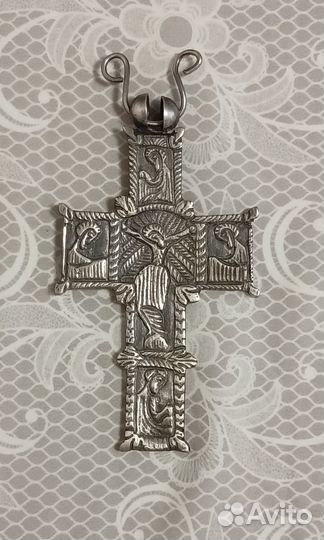 Крест наперсный Древневизантийский Серебро