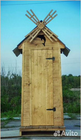 Дачный туалет деревянный прямоугольник фкк 655