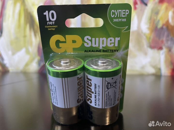 Батарейки GP Super LR20 Size D 13A 1,5v