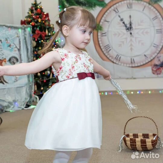 Платье для девочки 92 98 белое