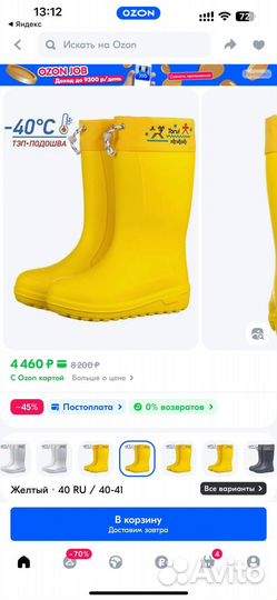 Зимние термо сапоги из Эва torvi