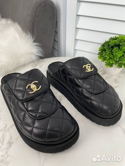 Кожаные мюли chanel 2024