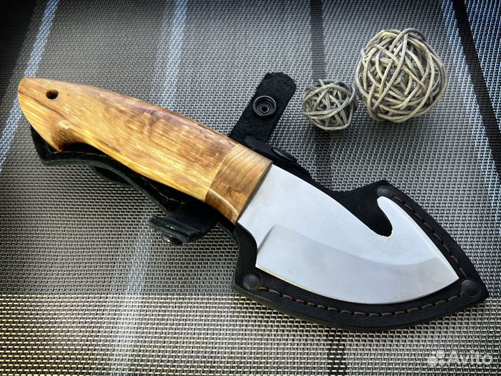 Охотничий нож Скиннер с крючком сталь Х12мф