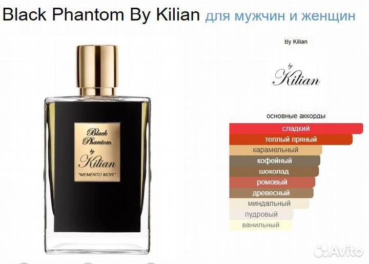 Kilian Black Phantom Memento Mori парфюм духи