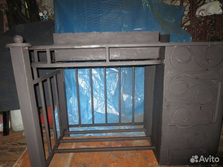 Печь большая под казан с мангалом