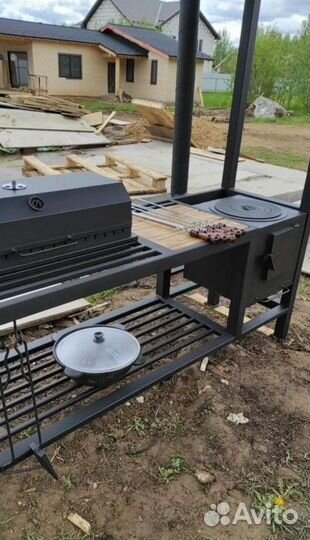 Мангал С крышей В стиле лофт