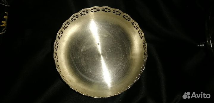 Сахарница стекло металл СССР. Винтаж