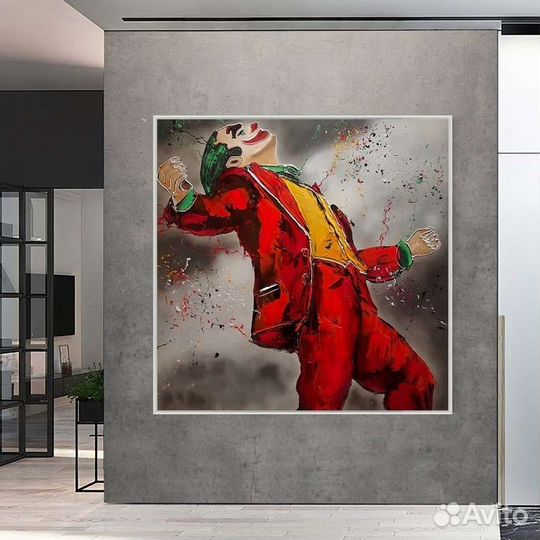 Текстурная картина маслом на холсте Джокер