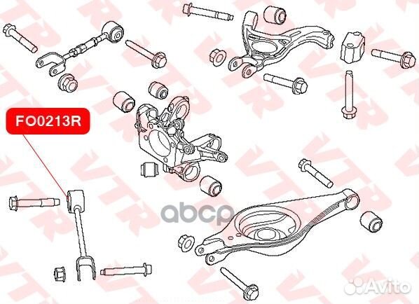 Сайлентблок продольного рычага задней подвески, ни