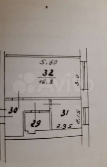 1-к. квартира, 29 м², 2/5 эт.