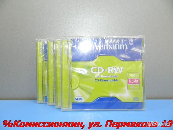 Диски CD+RW Verbatim новые Apr2804