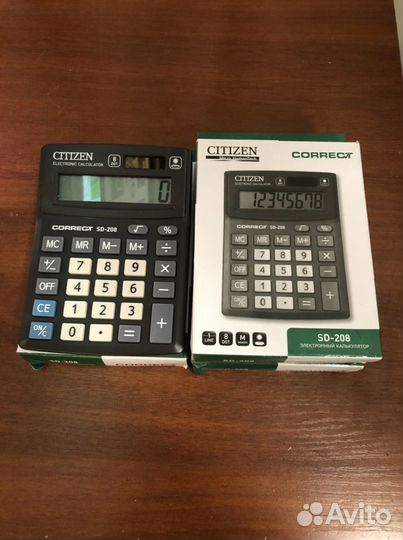 Калькулятор citizen correct SD-208