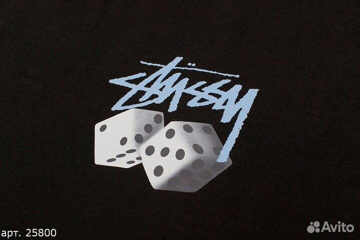 Футболка Stussy blue dice Чёрная