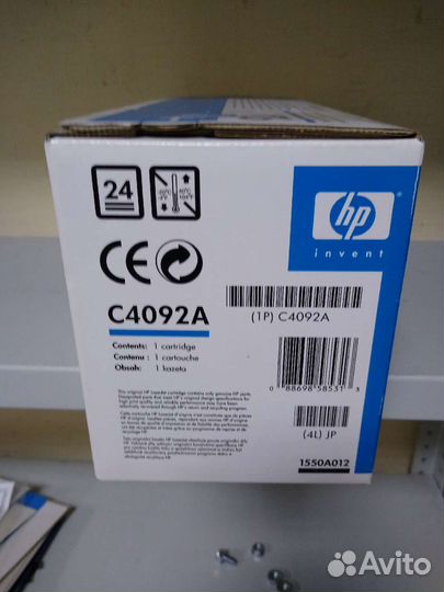 Картридж hp c4092a оригинальный черный
